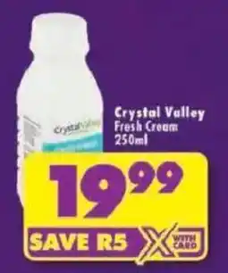 Shoprite Crystal Valley Fresh Cream offer