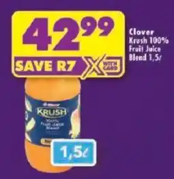 Shoprite Clover Krush 100% Fruit Juice Blend offer