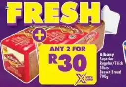 Shoprite Albany Superior Regular/Thick Slices Brown Bread offer