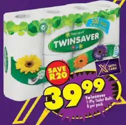 Shoprite Twinsaver 1-Ply Toilet Rolls offer