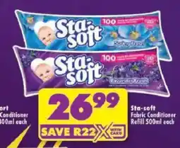 Shoprite Sta-soft Fabric Conditioner Refill offer
