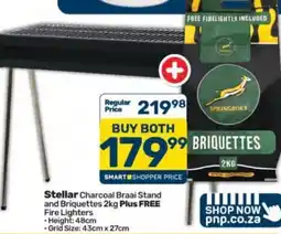 Pick n Pay Stellar Charcoal Braai Stand and Briquettes offer
