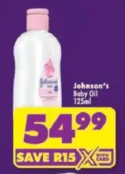 Shoprite Johnson's Baby Oil offer