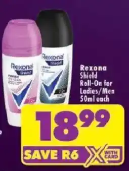 Shoprite Rexona Shield Roll-On offer