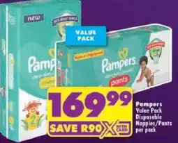 Shoprite Pampers Disposable Nappies/Pants offer