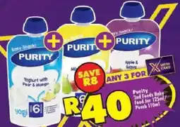Shoprite Purity 2nd Foods Baby Food Jar Pouch offer