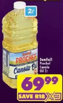 Shoprite Sunfoil Prochef Canola Oil offer