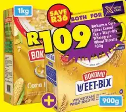 Shoprite Bokomo Corn Flakes Cereal + Bokomo Weet-Bix Wholegrain Wheat Biscuits offer