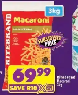 Shoprite Ritebrand Macaroni offer