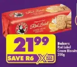 Shoprite Bakers Red Label Cream Biscuits offer