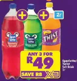 Shoprite Sparletta Twist Soft Drink offer