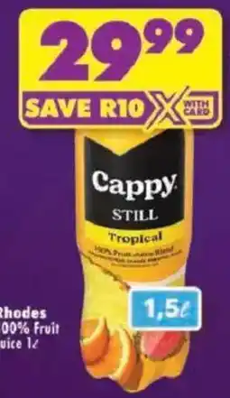Shoprite Cappy Still Tropical offer