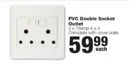Build It PVC Double Socket Outlet offer