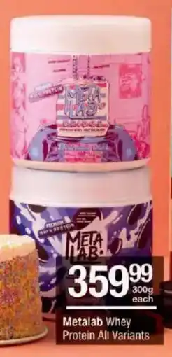 Checkers Metalab Whey Protein offer