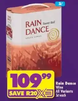 Shoprite Rain Dance Wine offer