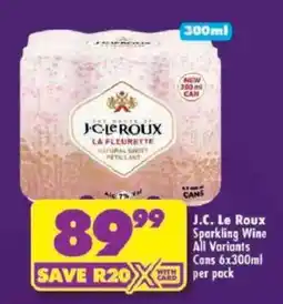Shoprite J.C. Le Roux La Fleurette Sparkling Wine offer