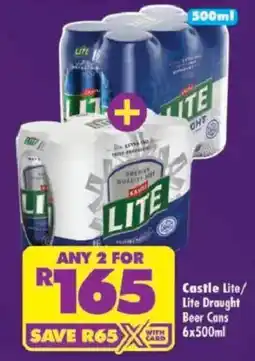 Shoprite Castle Lite/ Lite Draught Beer Cans offer