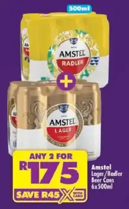 Shoprite Amstel Lager/Radler Beer Cans offer