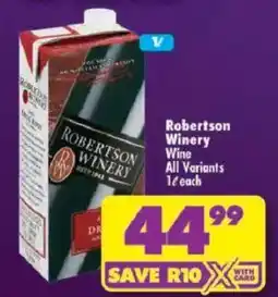Shoprite Robertson Winery Wine offer