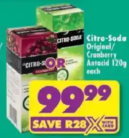 Shoprite Citro-Soda Original/ Cranberry Antacid offer