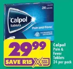 Shoprite Calpol Pain & Fever Tablets offer