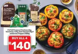 Pick n Pay PnP All Purpose Potatoes, Tomatoes, Gem Squash V and Green Peppers offer