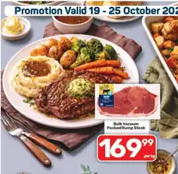 Pick n Pay Bulk Vacuum Packed Rump Steak offer