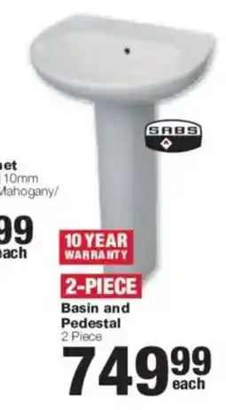 Build It SABS Basin and Pedestal offer