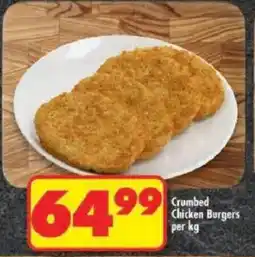 Shoprite Crumbed Chicken Burgers offer
