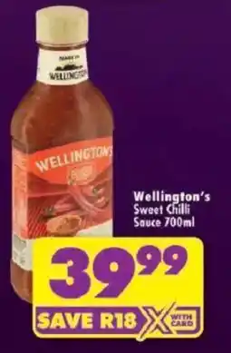 Shoprite Wellington's Sweet Chilli Sauce offer