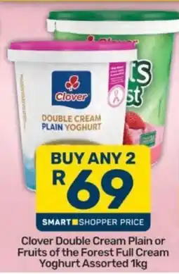 Pick n Pay Clover Double Cream Plain Yoghurt Assorted offer
