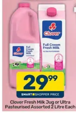 Pick n Pay Clover Fresh Milk Jug or Ultra Pasteurised Assorted offer