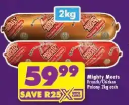 Shoprite Mighty Meats French/Chicken Polony offer