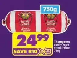 Shoprite Thompsons Family Value French Polony offer