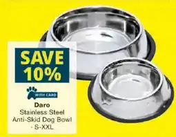 Checkers Daro Stainless Steel Anti-Skid Dog Bowl offer