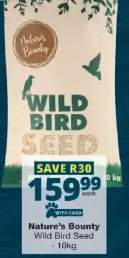 Checkers Nature's Bounty Wild Bird Seed offer