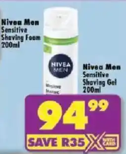 Shoprite Nivea Men Sensitive Shaving Foam offer