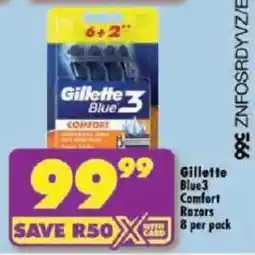 Shoprite Gillette Blue3 Comfort Razors offer