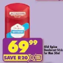 Shoprite Old Spice Deodorant Stick for Men offer
