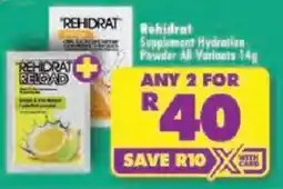 Shoprite Rehidrat Supplement Hydration Powder offer