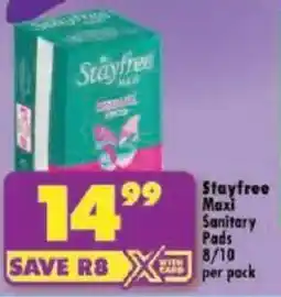 Shoprite Stayfree Maxi Sanitary Pads offer
