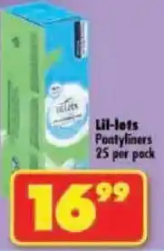 Shoprite Lil-lets Pantyliners offer