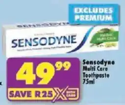 Shoprite Sensodyne Multi Care Toothpaste offer