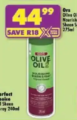Shoprite Kose Olive Oil Nourish Sheen Spray offer