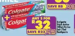 Shoprite Colgate Triple Action Toothpaste offer