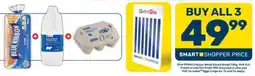 Pick n Pay Blue Ribbon Classic White Sliced Bread, PnP Full Cream or Low Fat Fresh Milk Assorted and PnP no name Eggs Large offer