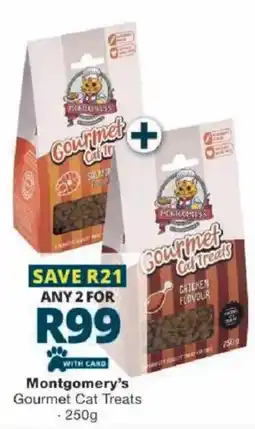 Checkers Montgomery's Gourmet Cat Treats offer
