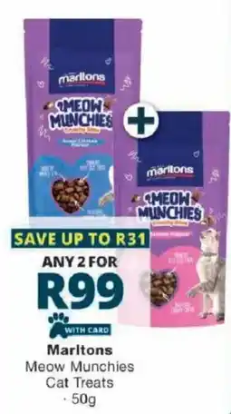 Checkers Marltons Meow Munchies Cat Treats offer