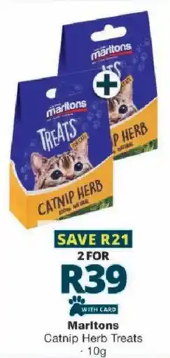 Checkers Marltons Catnip Herb Treats offer