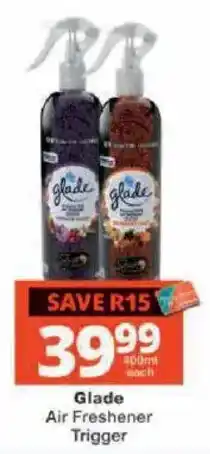 Checkers Glade Air Freshener Trigger offer